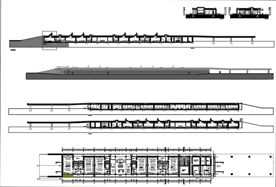 Research Center DWG File with Detailed Floor Plans and Elevations