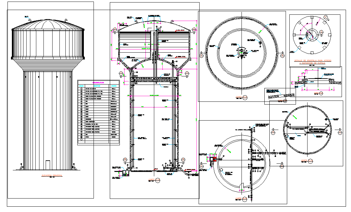 Reservoir high water installations plan layout file