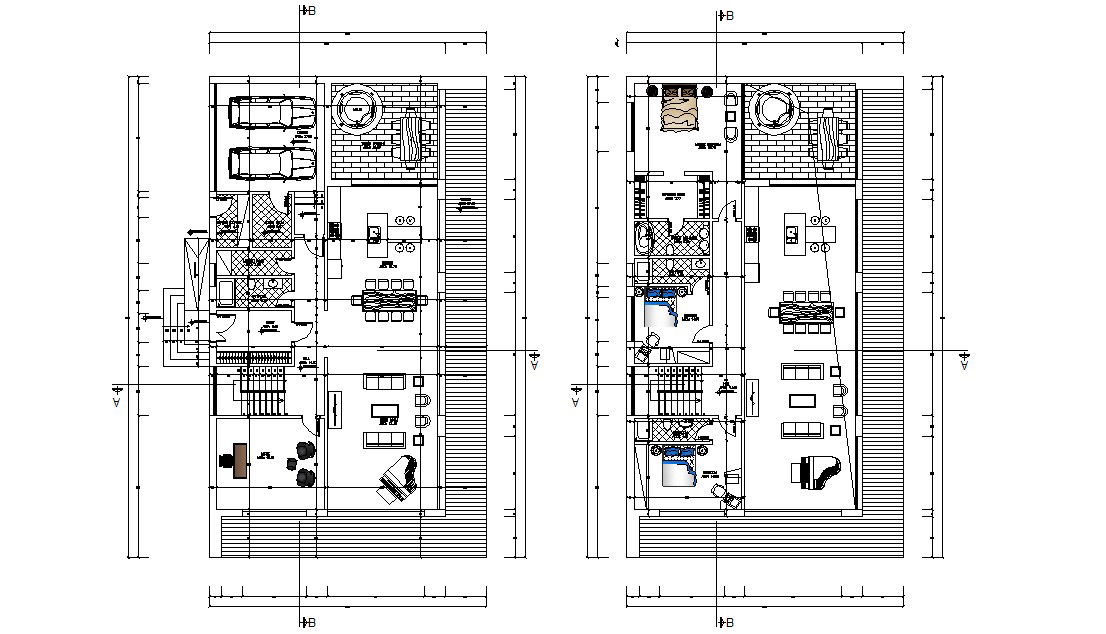 Residence Apartment design Architectural Plan AutoCAD drawing