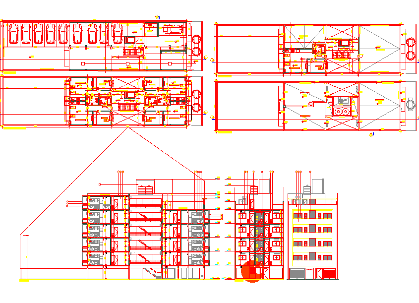 Residence Apartment plan with Detailing