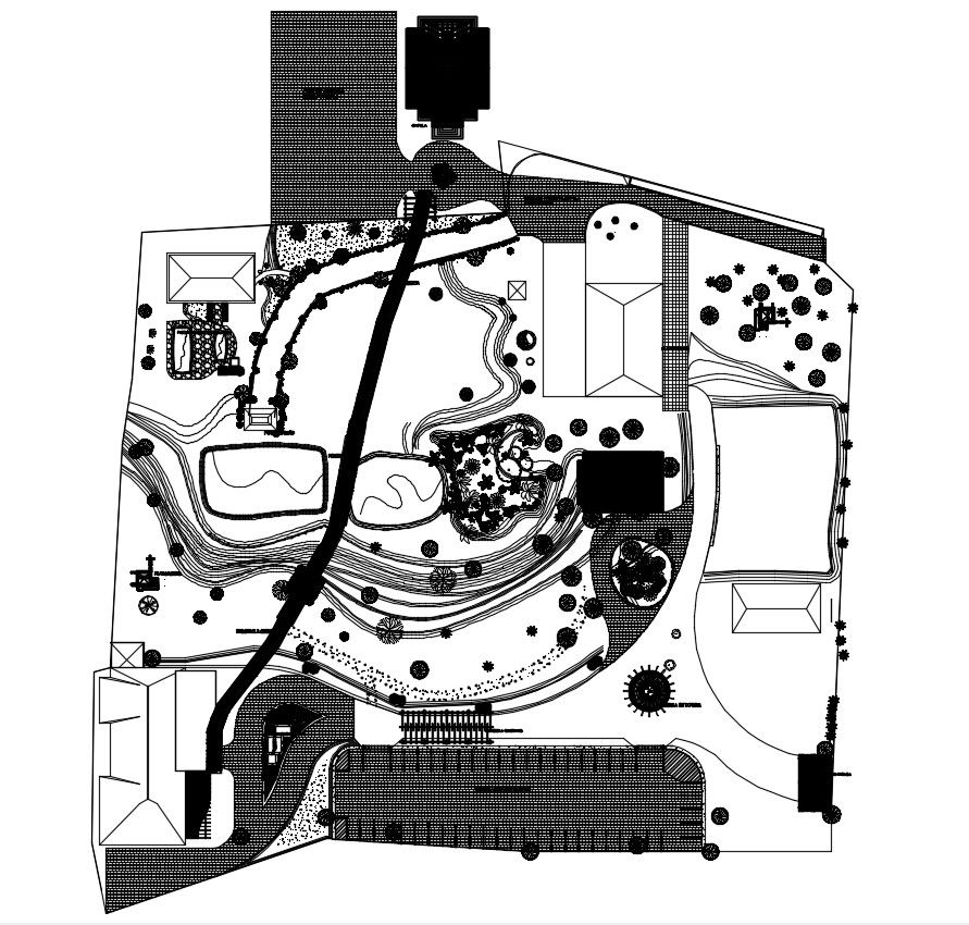 Residence Area CAD plan 2d Drawing Download