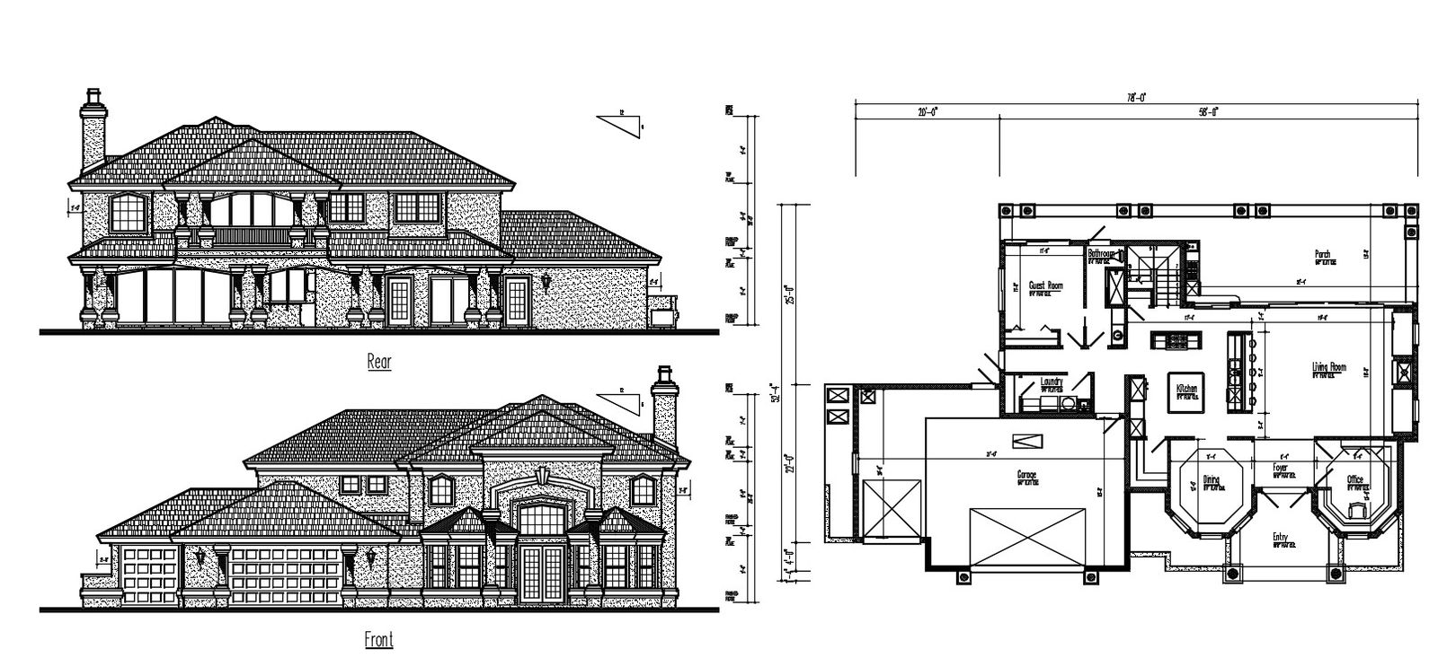 Residence Bungalow CAD drawing