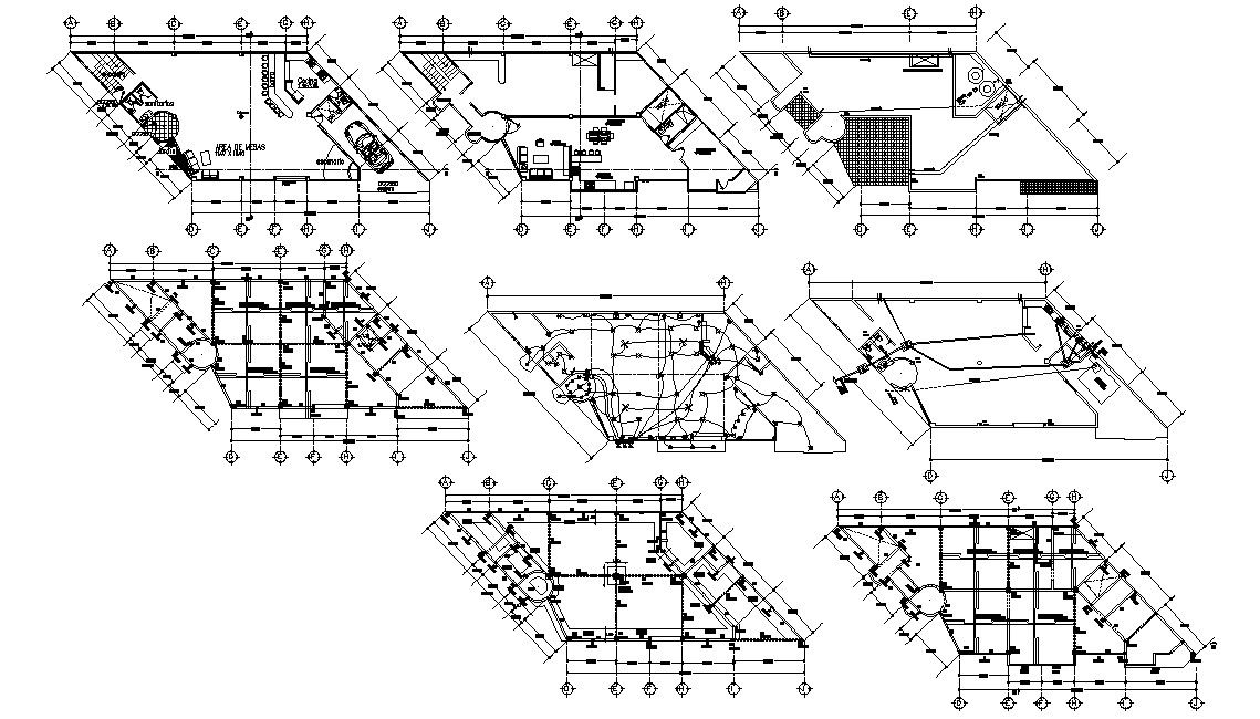 Residence Bungalow Design 2d Layout Plan