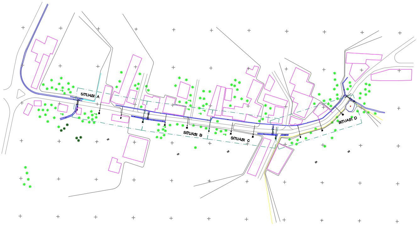 Residence Drainage Line Free CAD Drawing