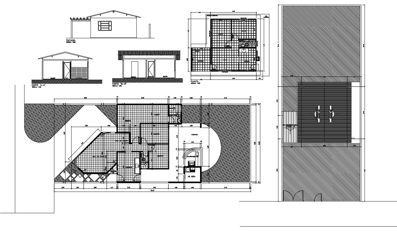 Residence House Floor Layout Design in AutoCAD DWG File