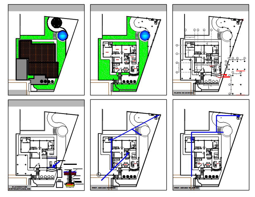 Residence House Plan DWG File