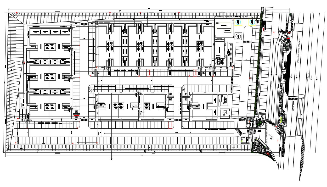 Residence Plot Design Layout Architecture Plan AutoCAD Drawing Download