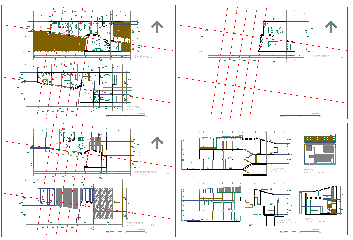 Residence Project dwg file