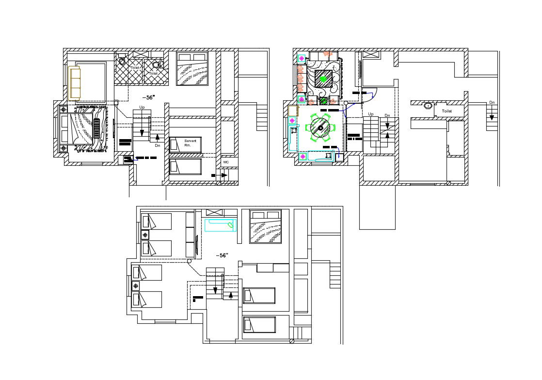 Residence Semi-Furnished Bungalow Design Architecture Plan