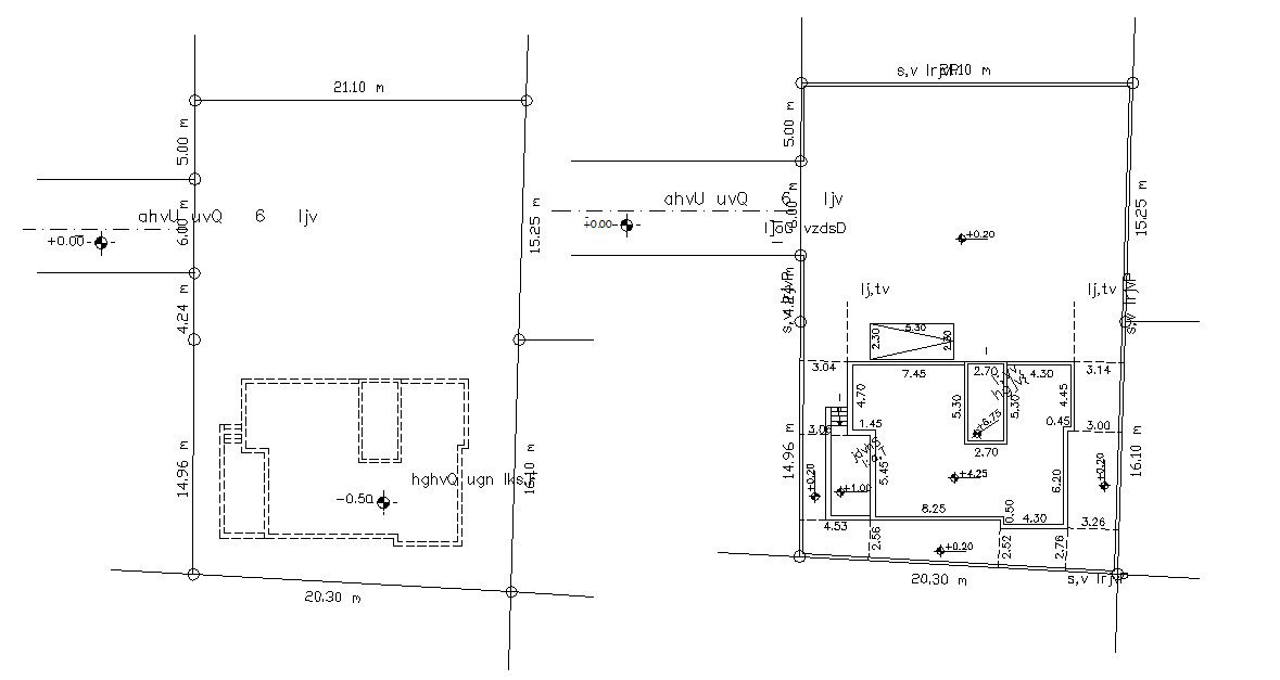 Residence Site Area Layout AutoCAD Drawing Plan
