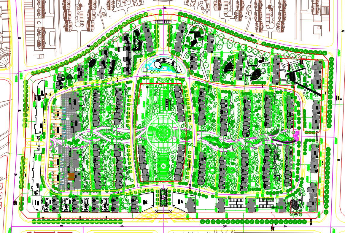 Residence Urban Landscaping Design DWG File