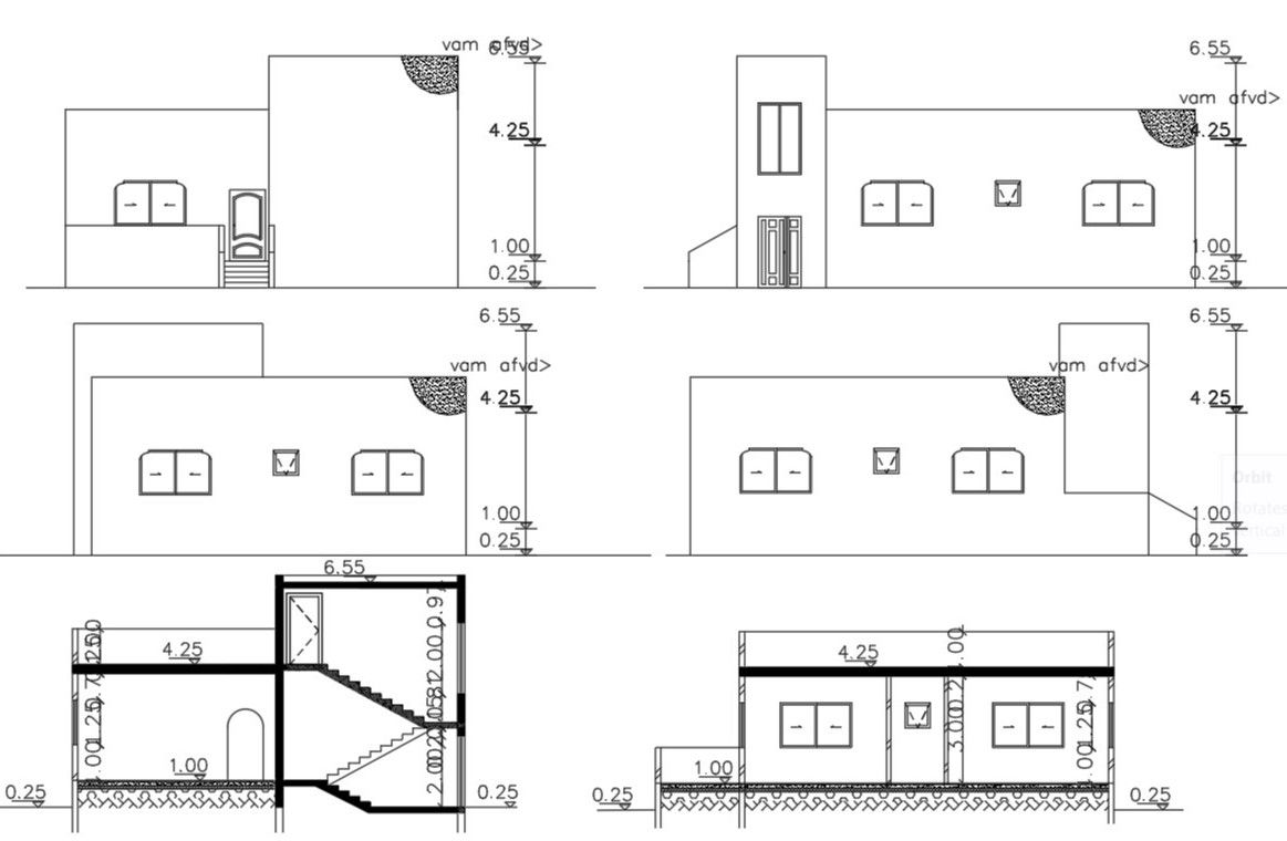 Residence House Building Design AutoCAD Drawing
