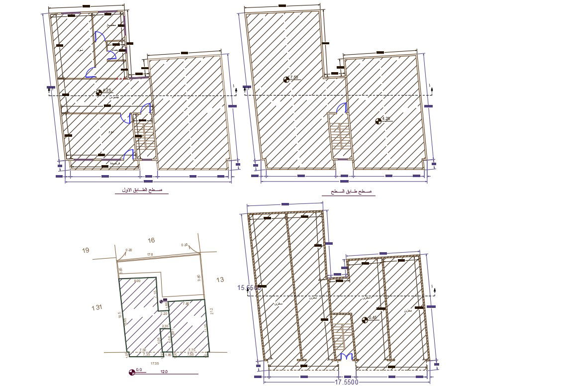 Residence House With Shop Floor Design DWG File