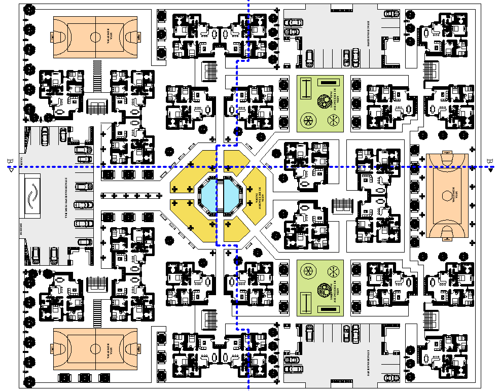 Residency Township project detail dwg file