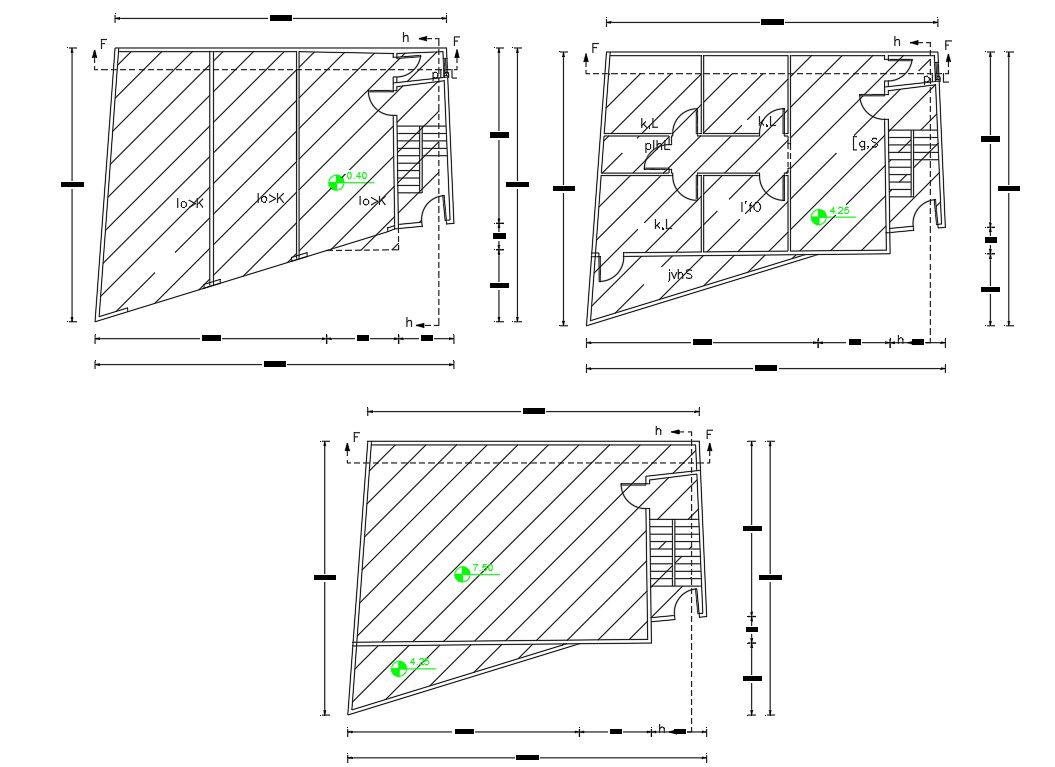Residential And Commercial Building Floor Plan With Dimension
