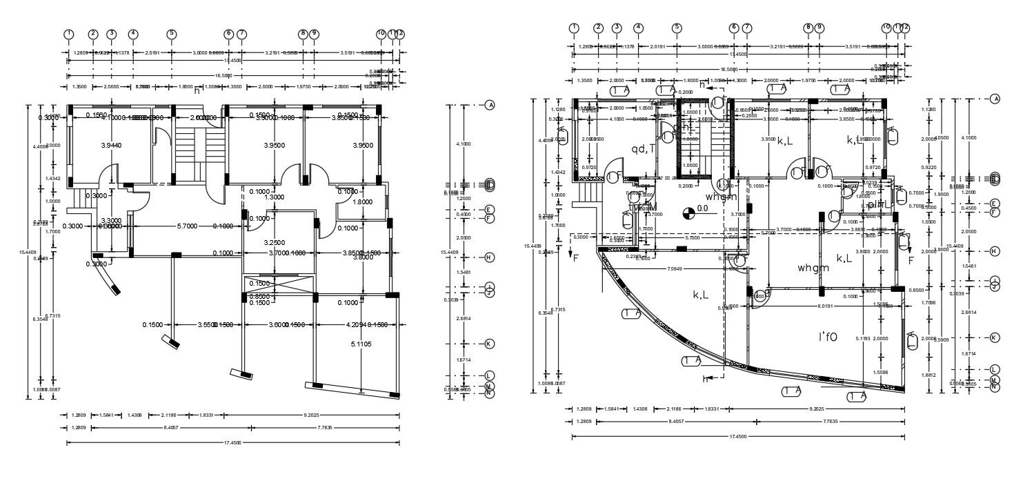 Residential And Commercial Building Working Drawing Plan DWG