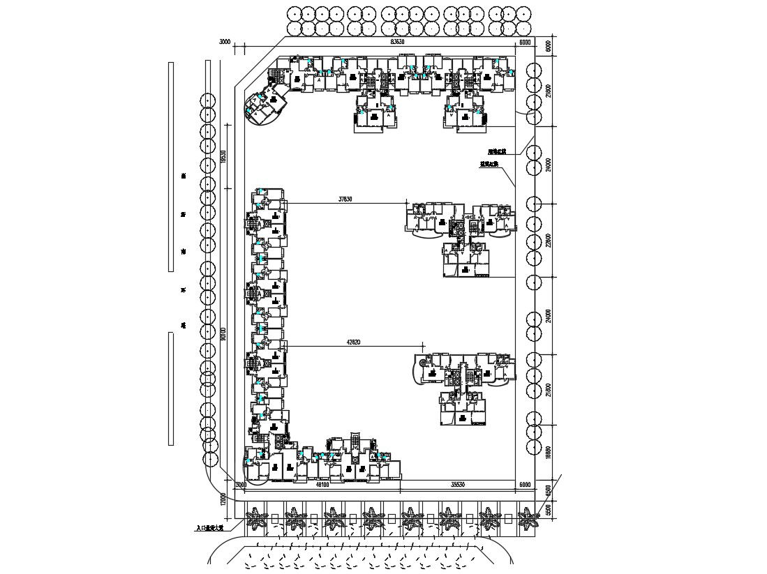 Residential Apartment Architecture Layout Plan