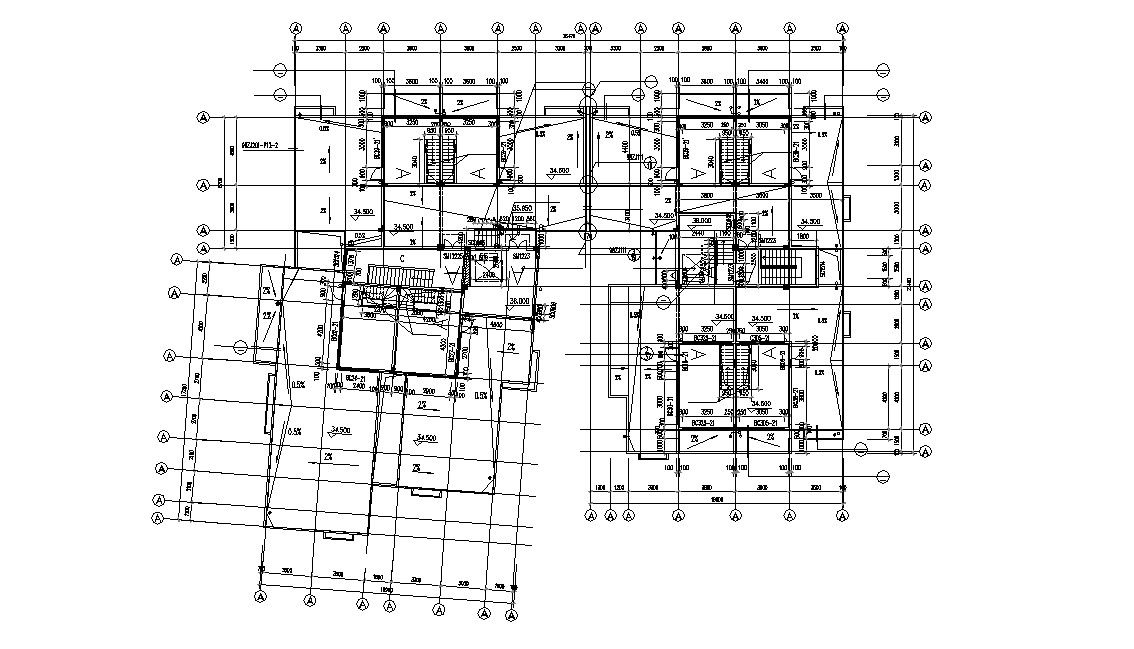 Residential Apartment Architecture Plan CAD File