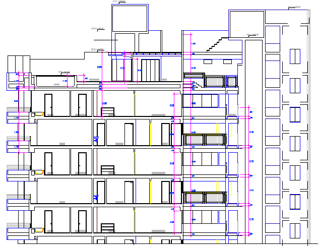 Residential Apartment Building Elevation Details dwg file