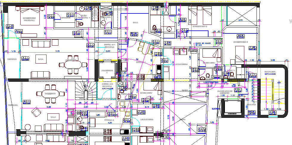 Residential Apartment Building Structure Details dwg file