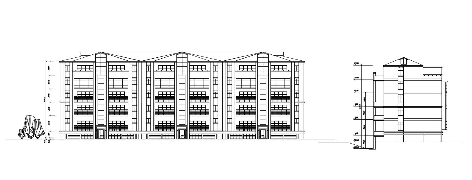 Residential Apartment Facade and Section Design