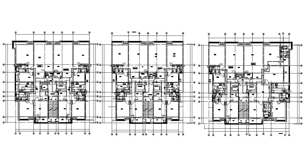 Residential Apartment Layout Plan AutoCAD Drawing