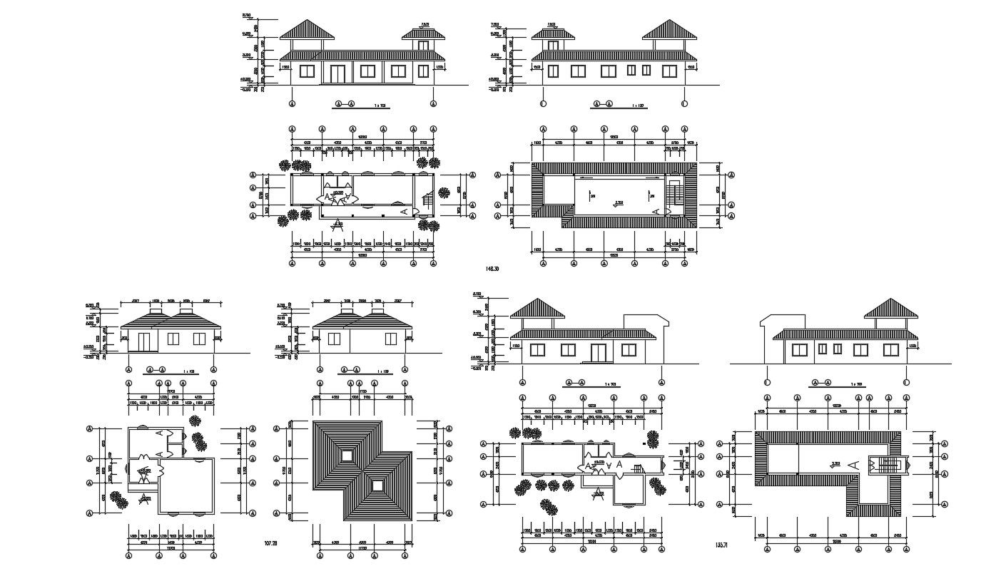 Residential Attic Bungalow Design Plan