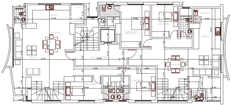 Residential Building Design and Structure Design dwg file