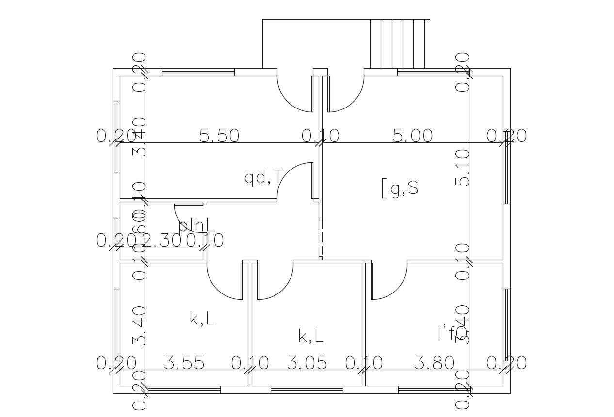 Residential Building Floors Plan And Dimension