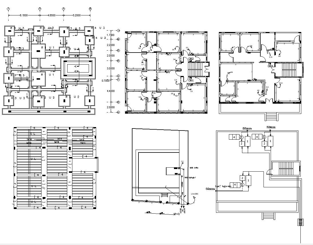Residential Bungalow Foundation Design AutoCAD File