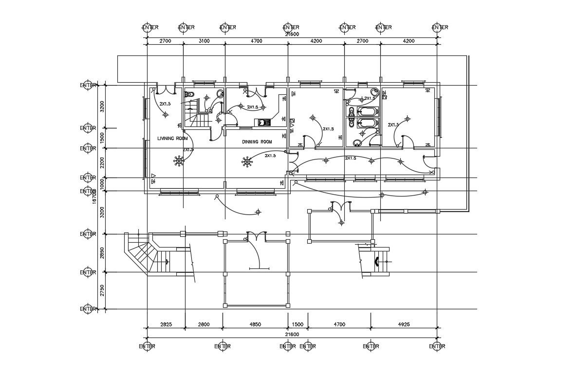 Residential Electrical Layout CAD plan