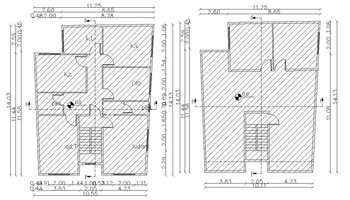 Residential Floor Plan With Working Drawing AutoCAD File