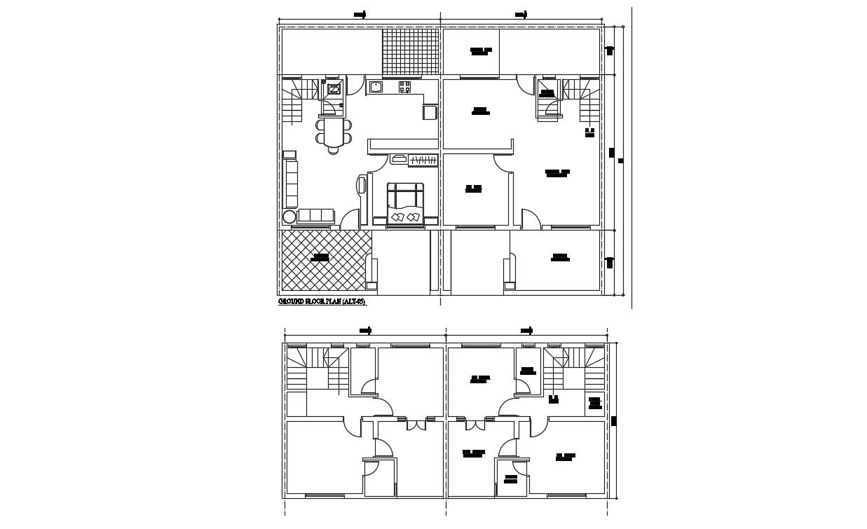 Residential House Architecture plan Download AutoCAD drawing