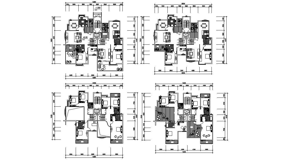 Residential House Plan CAD Drawing