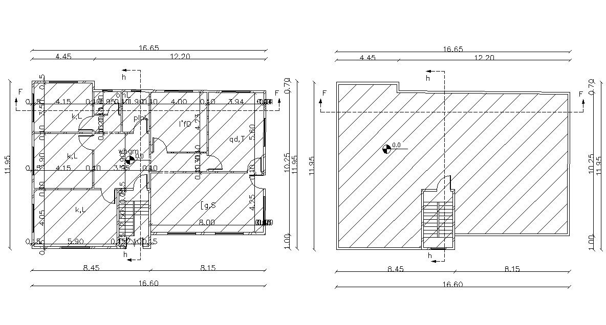Residential House Floor Plan With Terrace Design AutoCAD Drawing