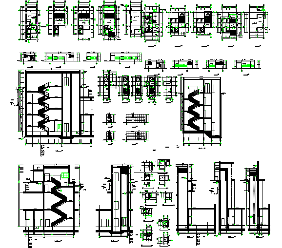 Residential House Stair Detail in Cad file