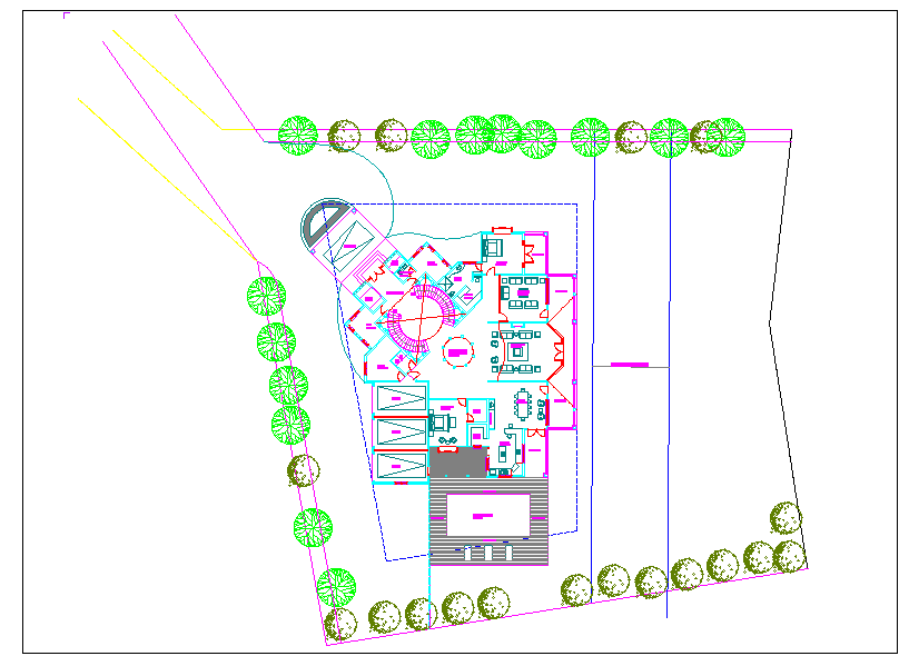 Residential Kitchen plan with dimension detail dwg file