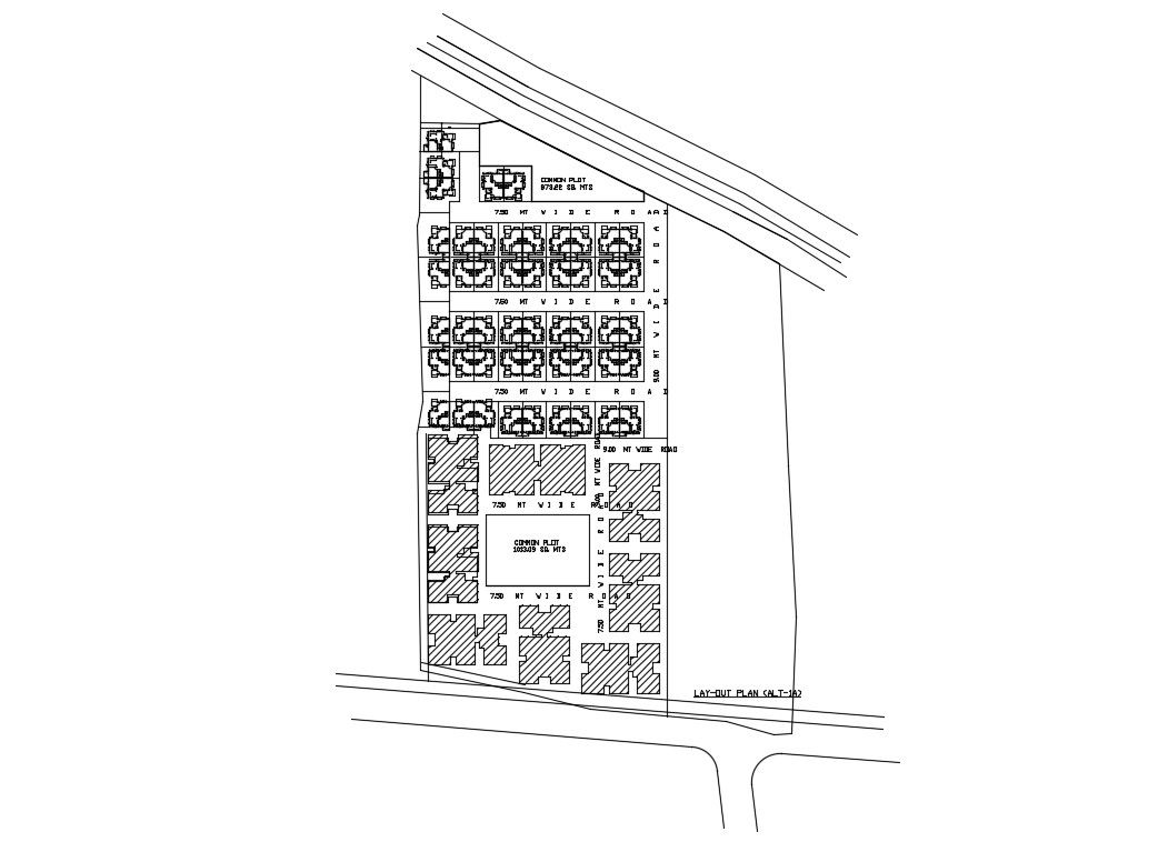 Residential Plot Area CAD Drawing