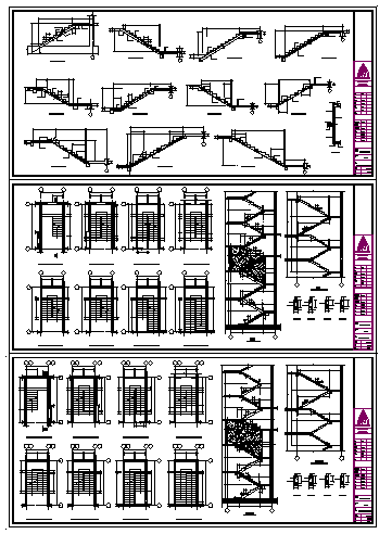Residential Stair case structure layout and diagram design drawing