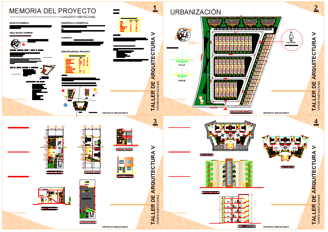 Residential Township project detail dwg file