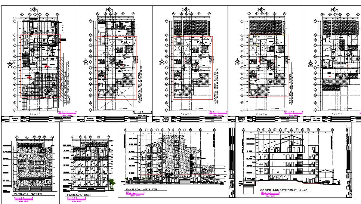 Residential Villa project detail dwg file