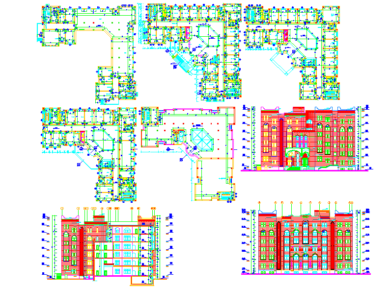 Residential apartment complex floor plans