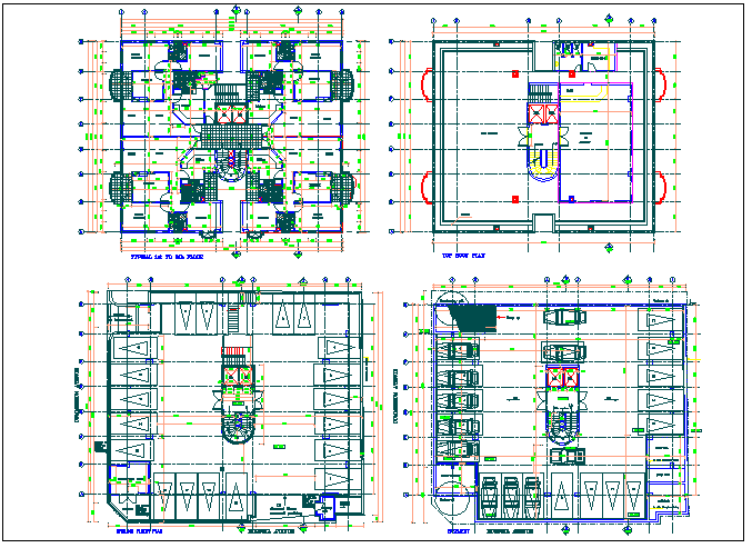 Residential apartment flat floor plan detail dwg file