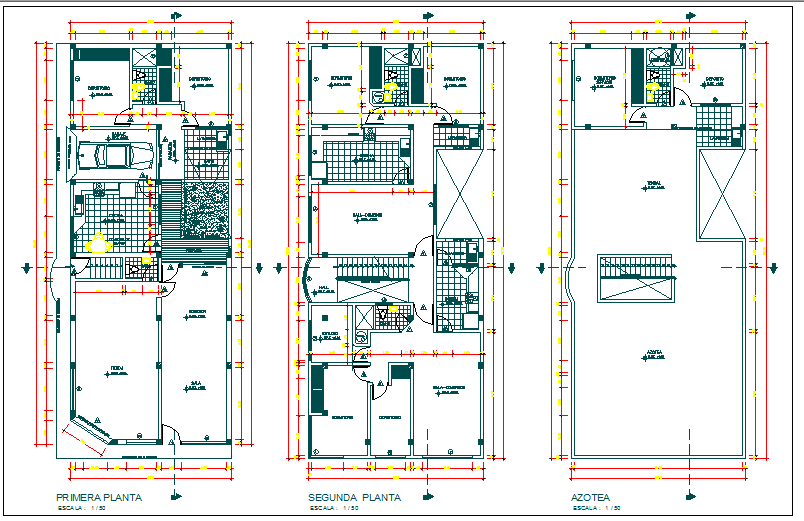 Residential apartment flat floor plan detail view dwg file