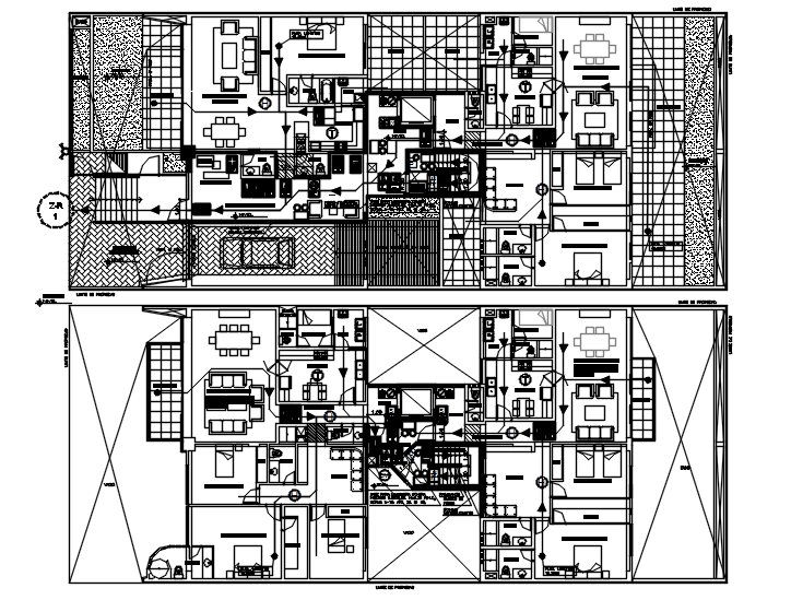 Residential apartment in AutoCAD