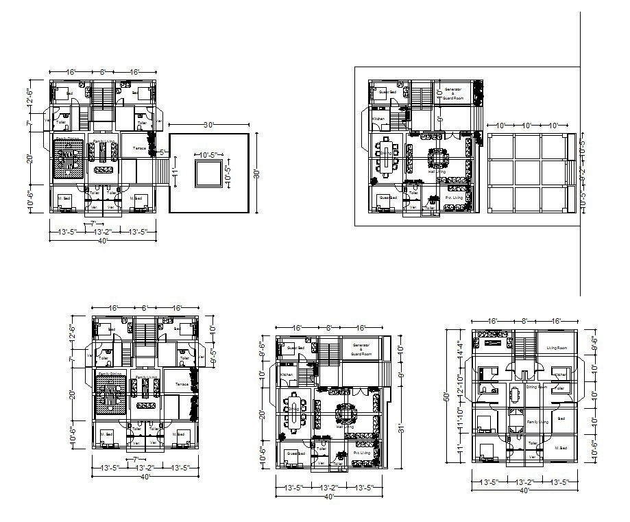 Residential apartment in AutoCAD