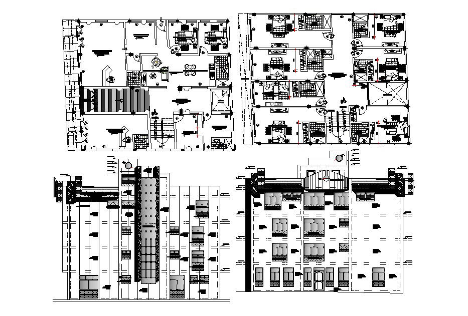 Residential apartment in dwg file