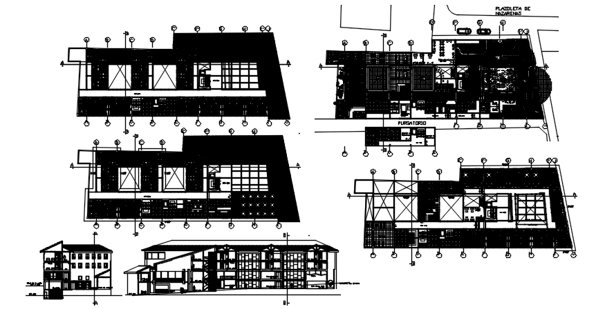 Residential apartment with detail dimension in AutoCAD