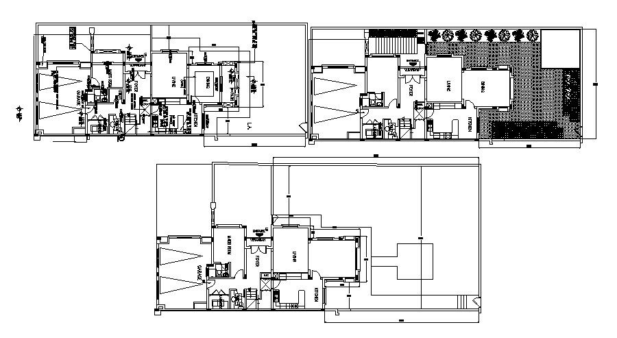Residential apartment with detail dimension in AutoCAD