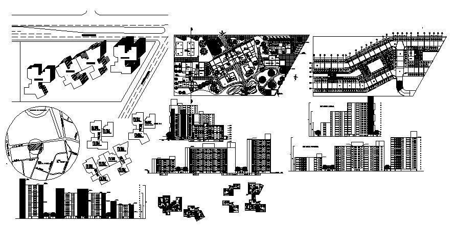 Residential Apartment Elevation Section In AutoCAD File